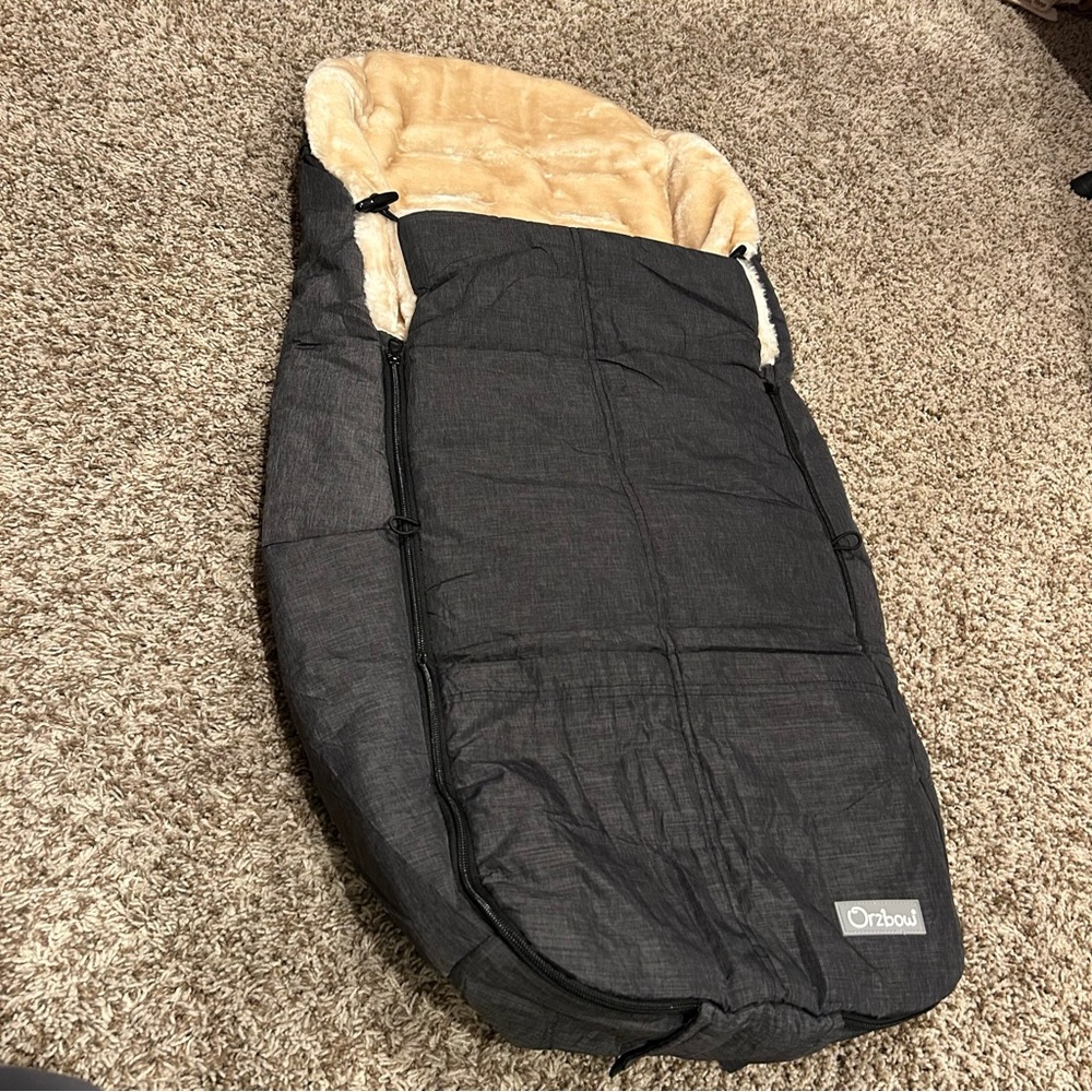 Orzbow Baby Stroller Footmuff Cozy Lined Sleeping Bag NWT